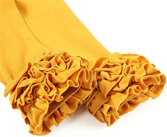 Ruffles Long Sleeve Crewneck T-Shirts for Little Girls Solid Color Basic Blouse Tee Tops Little Boy Spring Jacket