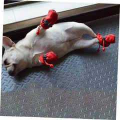 HANABASS 4Pcs Nonslip Pet Shoes for Christmas Durable Dog Boots Paw Protector for Winter Comfortable Foot Covers for Dogs for Abrasive Surfaces