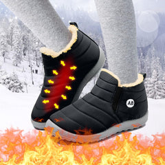 Toddler Boys Girls Winter Ankle Boots for Cold Weather Kids Warm Slip on Elastic Faux 𝐅𝐮𝐫 Shoes Rubber sole