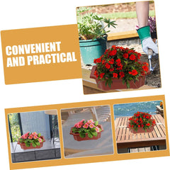 5Pcs Decorative Planter Breathable Drainage Flower Pots for Home and Garden Rectangular Plant Containers for Use Design