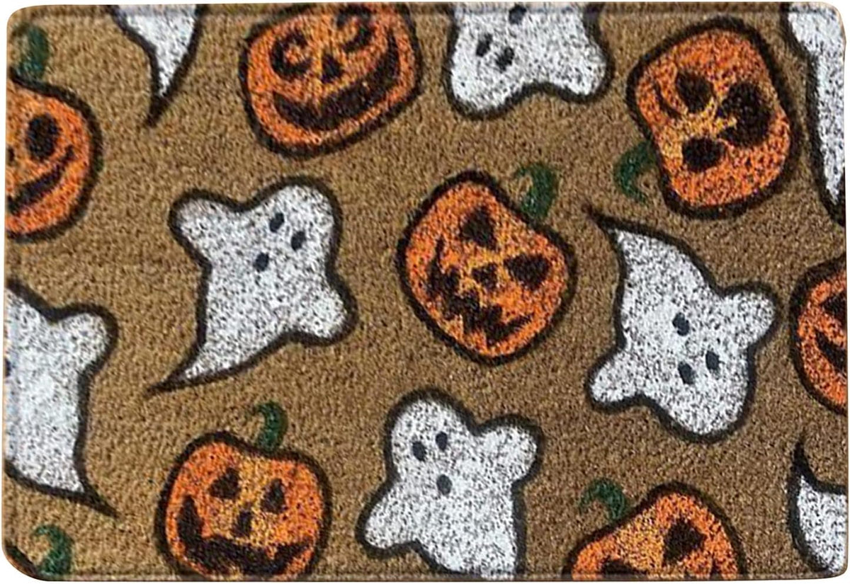 Ochine Halloween Doormat Indoor Outdoor Door Mat Rug Bloody Footprint Front Door Mat Welcome Mats Blood Stains Floor Mat Scary Bath Mat Entryway Rug Creepy Party Props Bathroom Home Decor