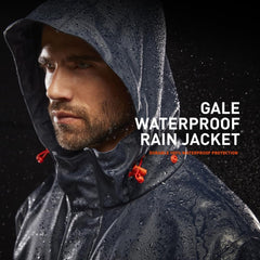 Helly-Hansen Workwear Gale Men’s Waterproof Rain Jacket - Heavy-Duty PU Polyester Windbreaker - Packable Hood & Hem