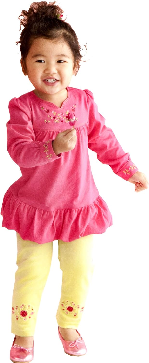le top Rosy Posies Bubble Tunic w/Velour Leggings, Toddler and Girls