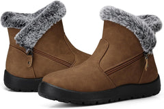 SHIBEVER Winter Boots for Women Waterproof: Womens Snow Boots Warm - Ankle Fur Lined Booties - Insulated Winter Shoes