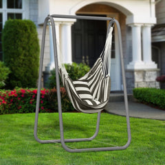 220Lbs Hammock Chair with Stand,Heavy-Duty Steel Hammock,Space Saving, Multi-Use Swing Chair for Outdoor Indoor(Without Pillow)