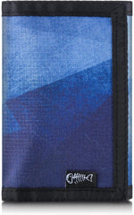 Men’s Nylon Trifold RFID Wallet with ID Window, Slim Security Wallet for Card Cash Holder, Modern Fashion Stylish Wallet Gifts for Teen Boys and Men, One Size -Triangle Blue