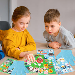 WATINC Animals Felt Story Finger Puppets - 5Pcs DTY Animal Storytelling Hand Puppet Felt Education Gift, Farm Insect Zoo Ocean Polar Animal Storytime Early Learning Role Play for Kids