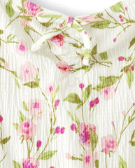 The Children's Place Girls' Long Sleeve Smocked Peplum Top