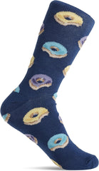 Hot Sox Boys' Big Food Novelty Casual Crew Socks, Dark Blue, 10-13 (S/M)