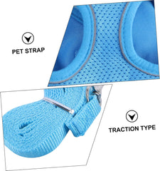 Vest Type Dog Harness Pet Harness Set Leash Reflective Mesh for Dogs to Comfortable Safe Training