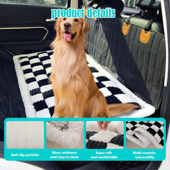 Dog Car Bed Mat, Backseat Pet Bed Mat Felt Non Slip Wear Resistant Dog Car Mattress Bite Resistant Backseat Pet Blanket for Travel