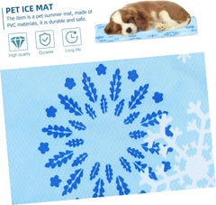 POPETPOP Summer Pet Cooling Bed Dog Cats Heat Dissipation Pad Cooling Sleeping Mat Original Printing Design Multi-Functional Mat