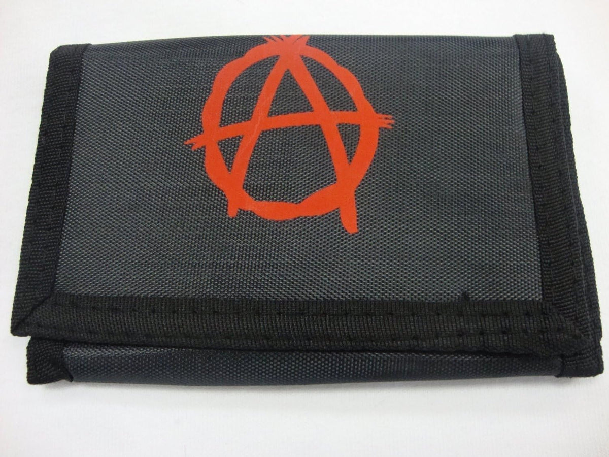 Pyinmanar Anarchy Black Unisex Compact Tri-Fold Nylon Trifold Wallet