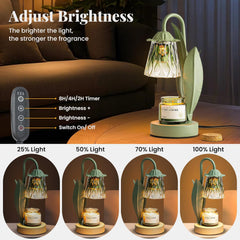 Scented Candle Heat Lamp,Birthday Gift for Women Mom,Candles Heater Lamp with Timer Dimmer Adjustable Height Wax Warmer Wax Fuse Warm House Gift New Home Bedroom Office Decoration