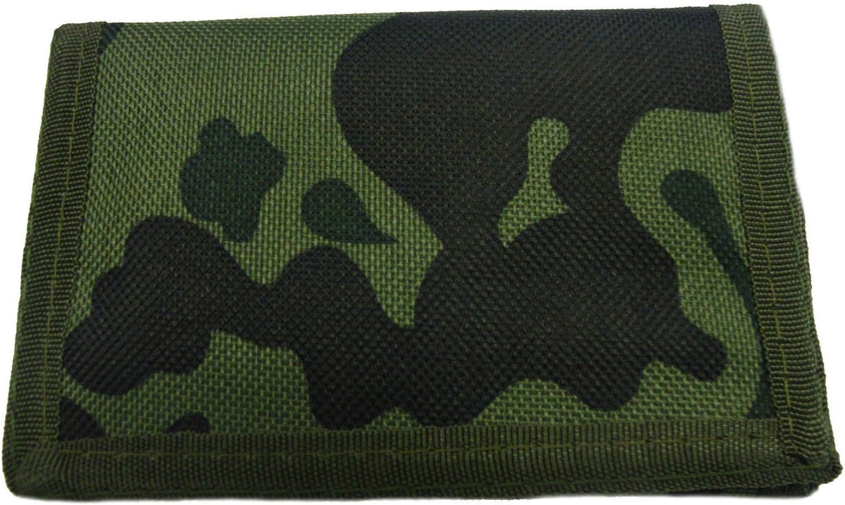 City Men's Military Commando Trifold Wallet Green Camo