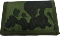 City Men's Military Commando Trifold Wallet Green Camo