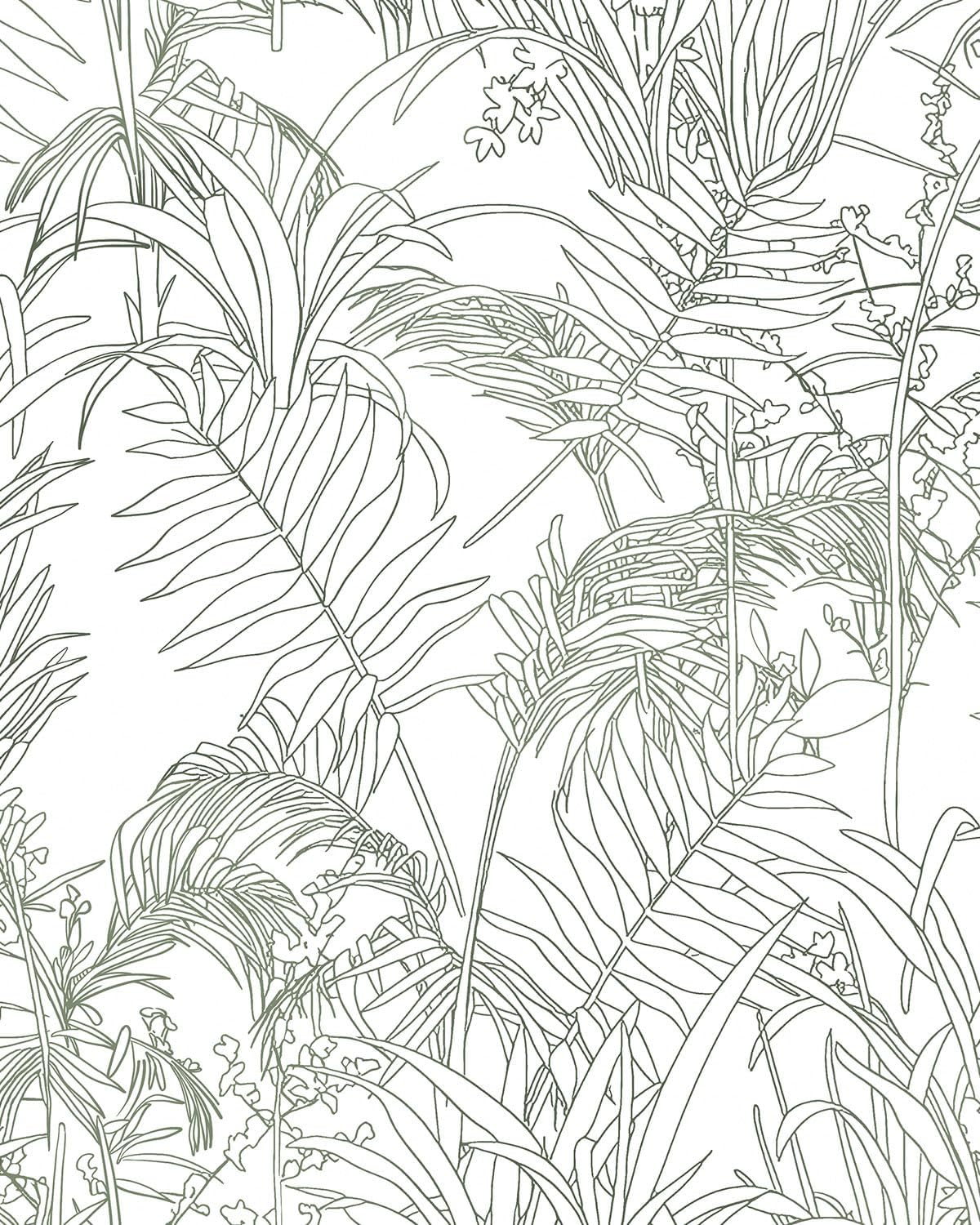 Wudnaye Black and White Peel and Stick Wallpaper Leaf Contact Paper 17.7 inch × 118.1 inch Black and White Contact Paper Peel and Stick Wallpaper for Bathroom Self Adhesive Decorative Wall Paper