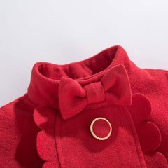 Pettigirl Little Girl Autumn Winter Navy Blue Fashion Jacket Coat Kids Vintage Warm Trench Outerwear Outfit