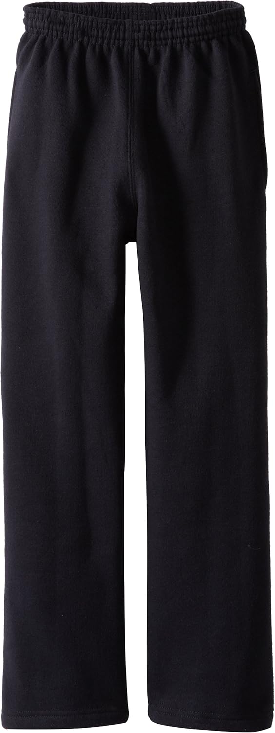 Soffe Boys 8-20 Open Bottom Heavy Weight Pocket Sweatpant, Black, Small