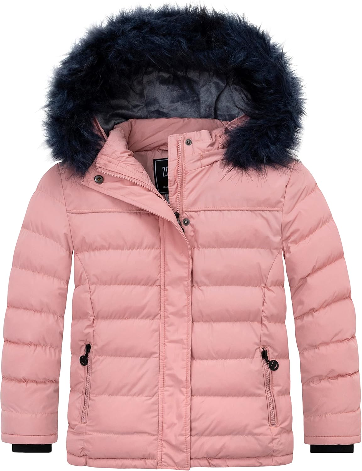 ZSHOW Girls' Puffer Jacket Soft Fleece Lined Warm Hooded Winter Coat