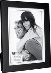 Malden 6x8 Picture Frame - Wide Real Wood Molding, Real Glass - Black