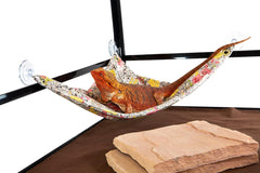 Hammock for Bearded Dragons, Asian Flowers Fabric with Suction Cup Hooks