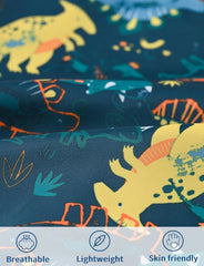 AUBIG Kids Lightweight Windbreaker Zipper Hooded Jackets Coat Long Sleeve Cartoon Print Trench Spring Fall Outerwear