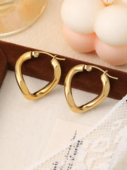1 Pair Gold Hoop Earrings for Women, Fashion Accessories, Chunky Jewelry Set, Trendy Earrings for Women, Gold Plated Earrings, Cute Earring for Any Occasion(Golden)