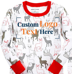 Boys Girls Cotton Christmas Pajamas Set Kids PJS Toddler Sleepwear