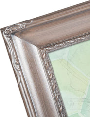 Cottage Garden You Deserve The World Silver Greybrush 8 x 10 Rope Trim Wall And Tabletop Photo Photo Frame