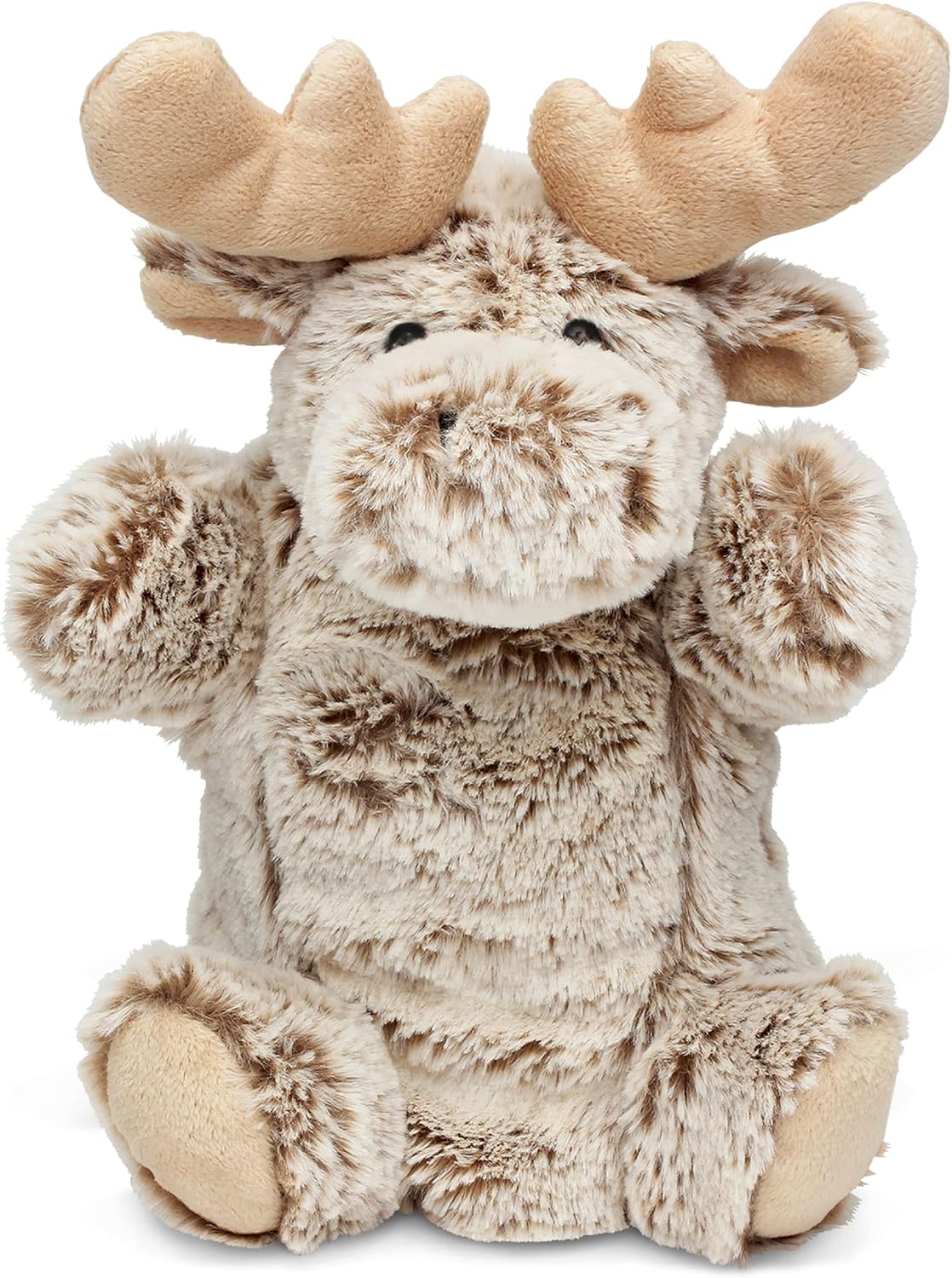 DolliBu Moose Plush Hand Puppet - Super Soft Stuffed Animal Hand Puppet Moose Toy for Kids, Educational Puppets for Teaching Wild Animals for Toddlers