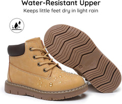 Apakowa Toddler Little Boys Water Resistant Ankle Work Boots (Toddler/Little Kid)