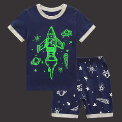 RKOIAN Little Boys Girls' Pajamas Sets Glow in The Dark Toddler Pjs Cotton Kids Sleepwear