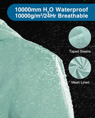 33,000ft Packable Rain Jacket Women Lightweight Waterproof Raincoat with Hood Cycling Bike Jacket Windbreaker