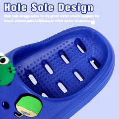 techcity Boys Girls Slide Sandals Soft Cushioned Thick Sole Non-slip Summer Slippers Quick Drying Bathroom Shower Pool Beach Sandals for Toddler Little Kids