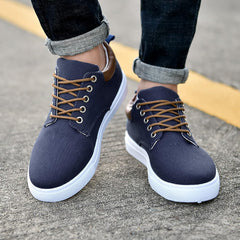 BORAMAX Men's Black Low Top Shoes Canvas Sneaker with Soft Insole Causal Dress Shoes for Men Comfortable Walking Shoes