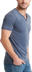 Lucky Brand Men's Venice Burnout Notch Neck Tee