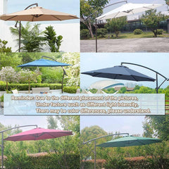 Patio Umbrella Replacement Canopy 6.5ft/7.5ft/9ft/10ft, UV Protection Market Umbrella Top Outdoor Umbrella Canopy, 6 Ribs/8 Ribs Garden Umbrella Cloth