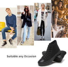 hash bubbie High Top Sneakers for Women Classic High Tops Canvas Shoes Lace up Women's Fashion Sneaker