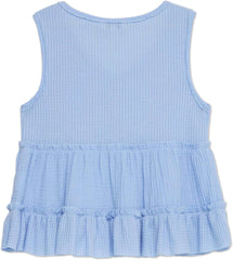 Speechless Girls' Sleeveless Waffle Knit V-Neck Top