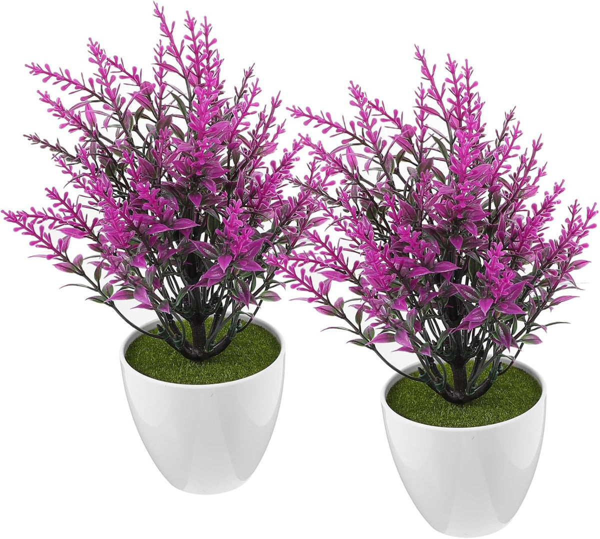 MAGICLULU 2pcs Faux Potted Plants Artificial Flower Bonsai Decoration Realistic Greenery for Home Decor Table Centerpiece Indoor Faux Plant Arrangement