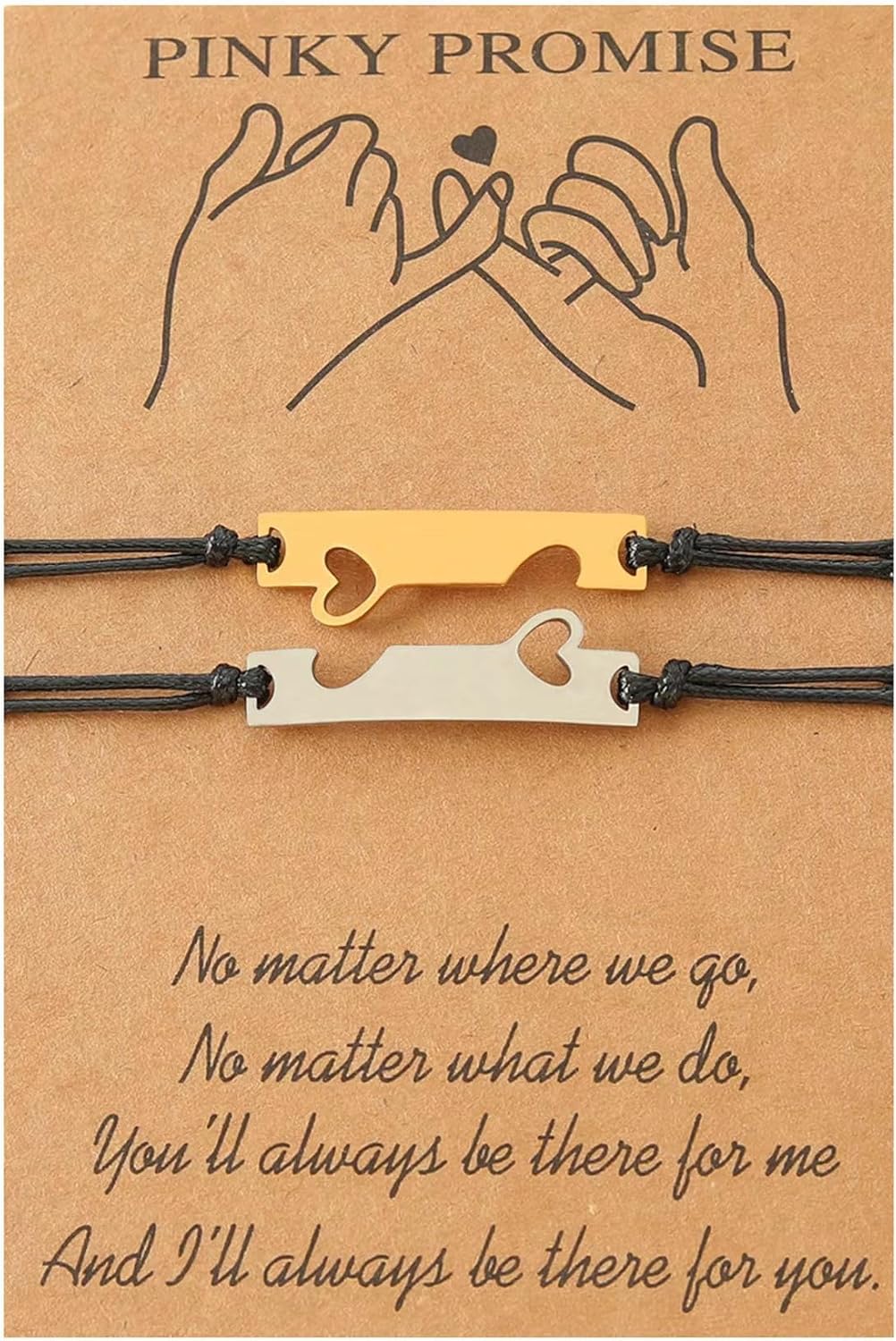 Long Distance Partners Jewelry with Heart Charm Matching Love Bracelets for Couples Valentine's Day Presents