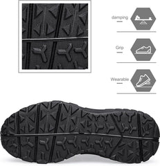 Mens Slip On Walking Running Sneakers Athletic Basketball Tennis Shoes Lightweight Workout Breathable Fashion Sneakers All Black Size 12.5