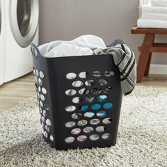 Flexible Black Laundry Hamper Basket, 1 Pack