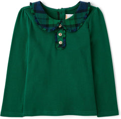 Gymboree Girls' and Toddler Long Sleeve Peter Pan Collar Top