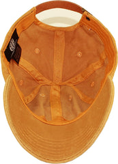 Premium Plain Cotton Cap Vintage Heavy Washed Dad Hat Adjustable PU LeatherStrap