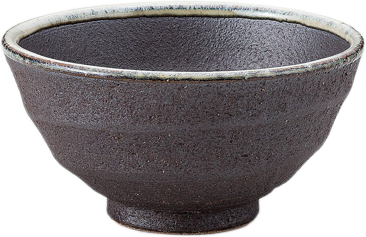 Black and White Rice Bowl, 45528243, 4.7 x 2.4 inches (12 x 6 cm), Made in Japan