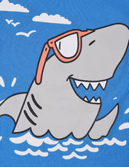 Joyond Boys Pure Cotton Summer Pjs for 2-14 Years, Kids Short Sleeve 4-Piece Pajamas Set Little Boys Sleepwear