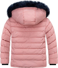 ZSHOW Girls' Puffer Jacket Soft Fleece Lined Warm Hooded Winter Coat