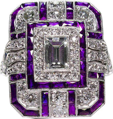 Rings for Women,Wedding Engagement Women Retro Cubic Zirconia Inlaid Square Finger Ring Jewelry, Gifts for Women Men